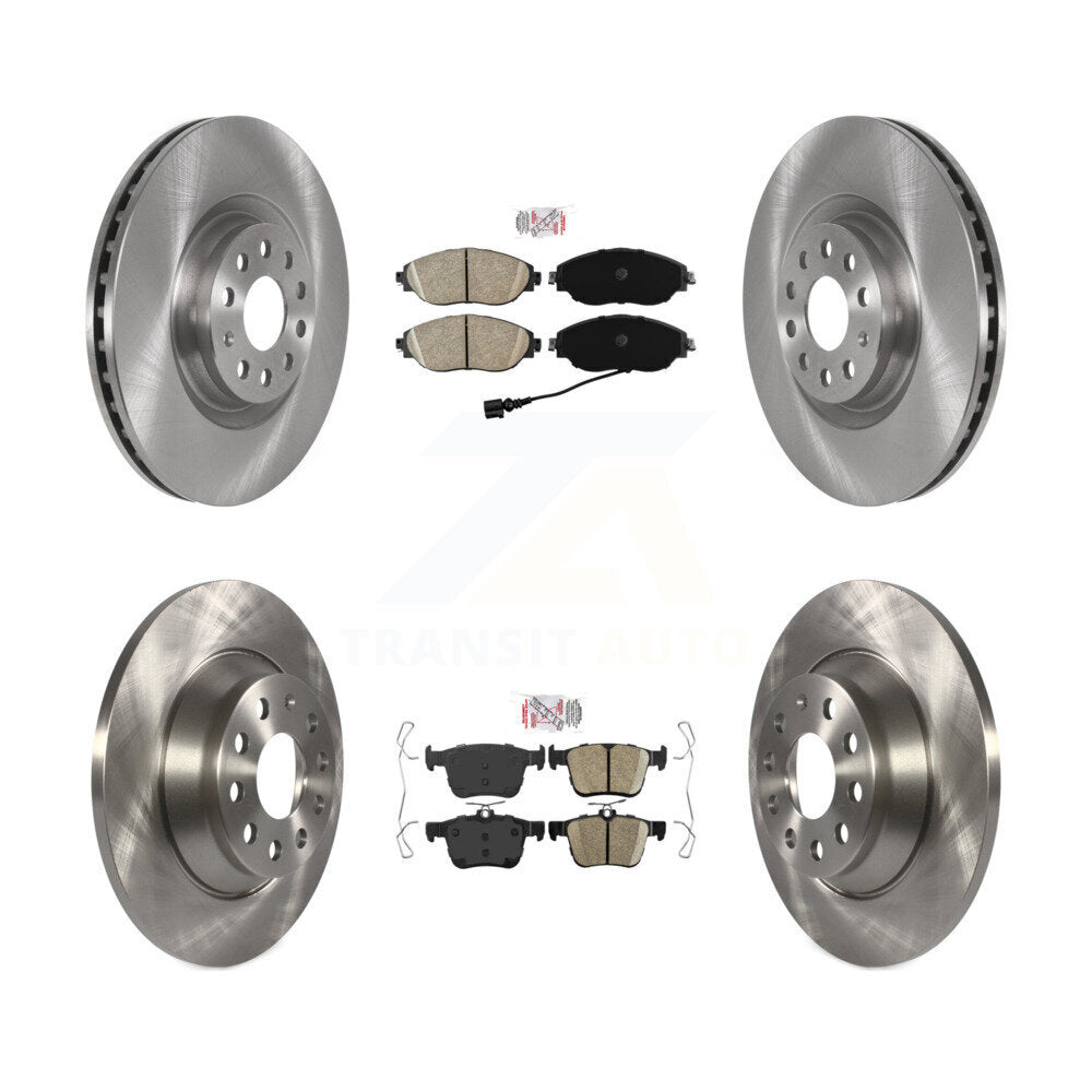 Front Rear Ceramic Pads And Disc Brake Rotors Kit For 2019-2021 Volkswagen Jetta 2.0L K8A-103314