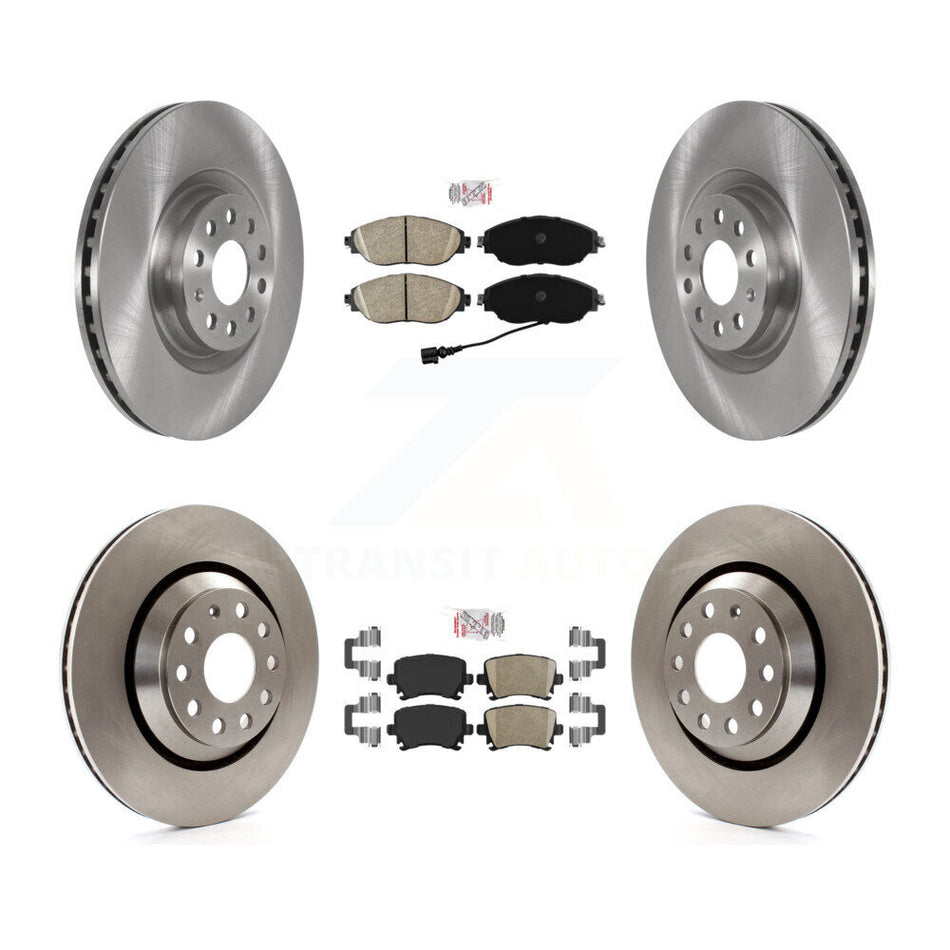 Front Rear Ceramic Pads And Disc Brake Rotors Kit For Volkswagen GTI K8A-103319