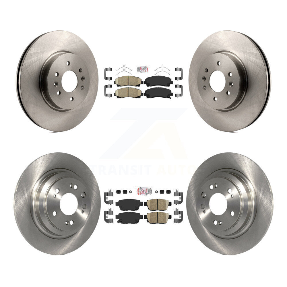 Front Rear Ceramic Pads And Disc Brake Rotors Kit For 2009-2014 Acura TL K8A-103322