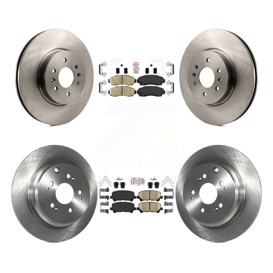 Front Rear Ceramic Pads And Disc Brake Rotors Kit For 2011-2014 Honda Odyssey K8A-103328