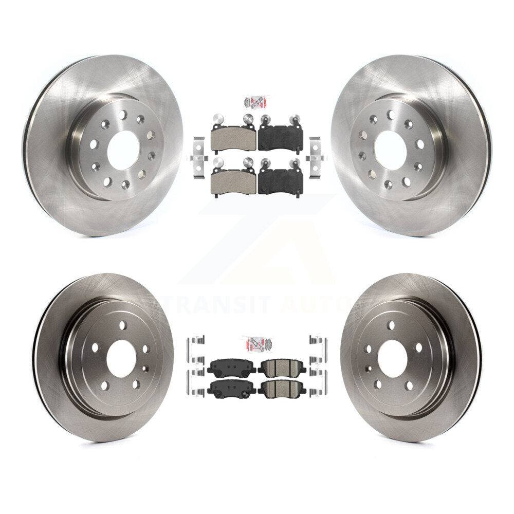 Front Semi-Metallic Rear Ceramic Pads And Disc Brake Rotors Kit For Cadillac CTS K8A-103335
