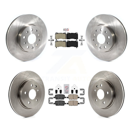 Front Semi-Metallic Rear Ceramic Pad & Brake Rotors Kit For Chevrolet Camaro Cadillac CT6 K8A-103343