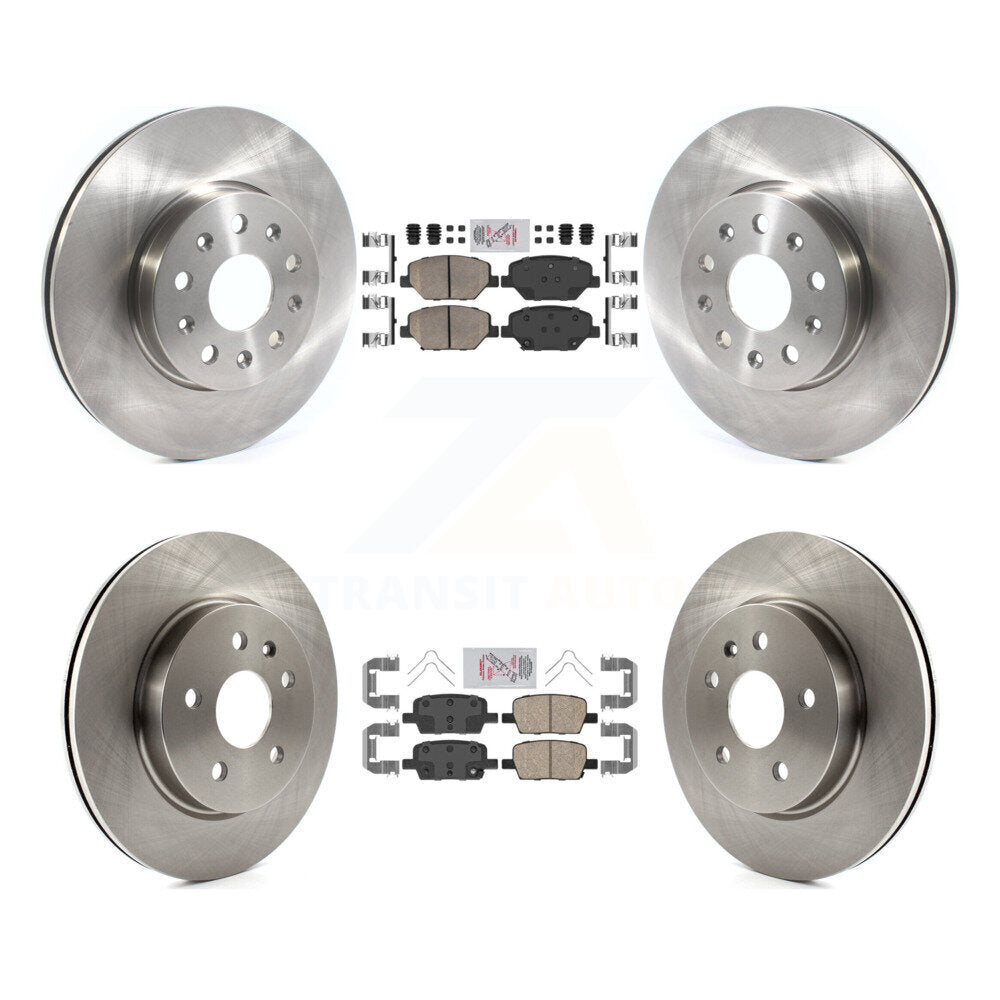 Front Rear Ceramic Pad Disc Brake Rotors Kit For Chevrolet Camaro Without Brembo Calipers K8A-103346