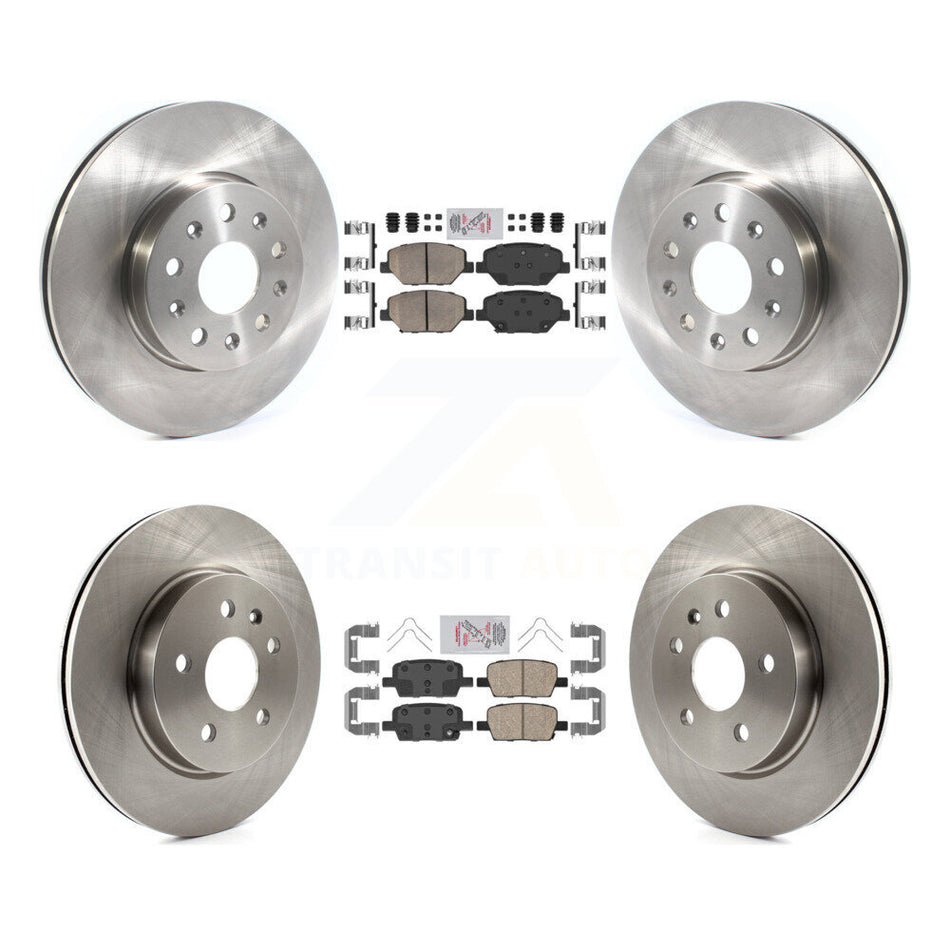 Front Rear Ceramic Pad Disc Brake Rotors Kit For Chevrolet Camaro Without Brembo Calipers K8A-103346