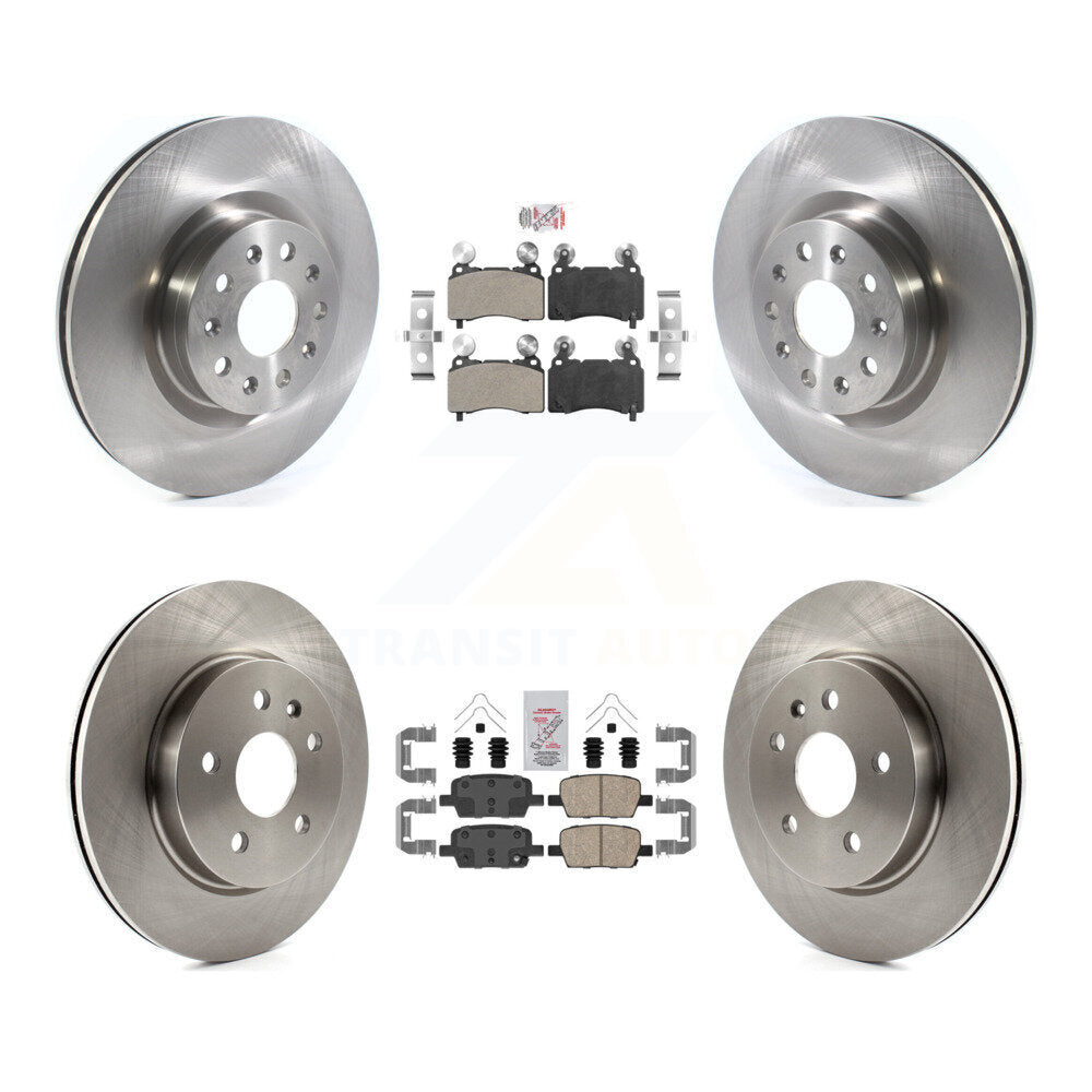 Front Semi-Metallic Rear Ceramic Pads And Disc Brake Rotors Kit For Cadillac CT6 K8A-103357