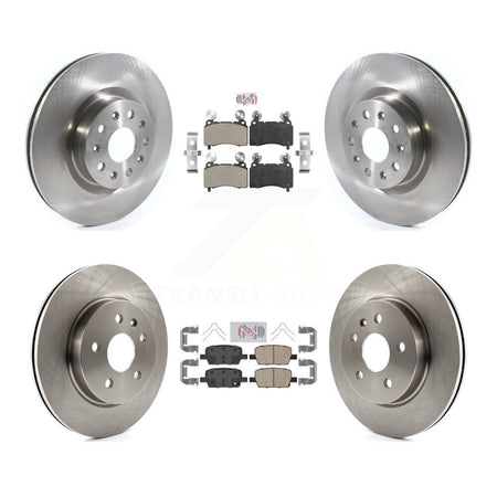 Front Semi-Metallic Rear Ceramic Pads And Disc Brake Rotors Kit For Cadillac CT6 K8A-103358