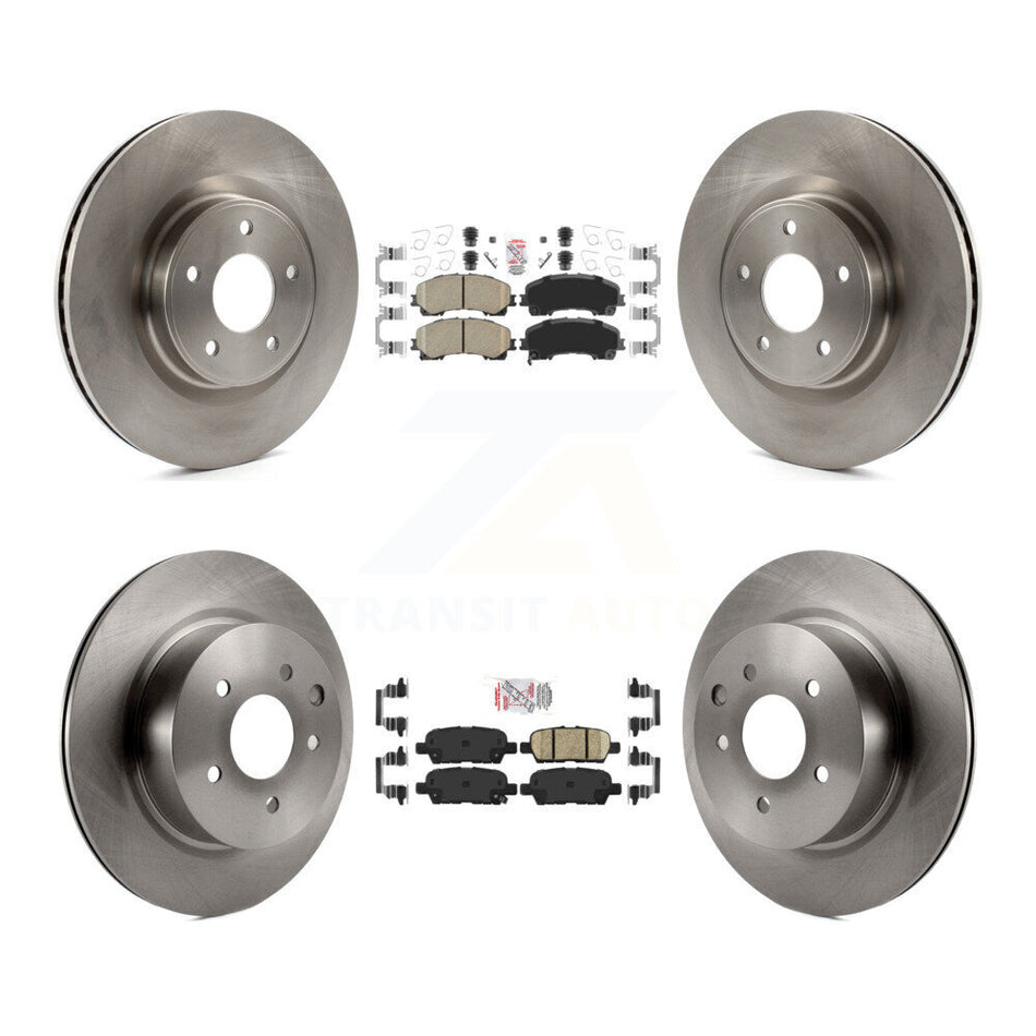 Front Rear Ceramic Pads And Disc Brake Rotors Kit For 2016-2017 INFINITI QX50 K8A-103361