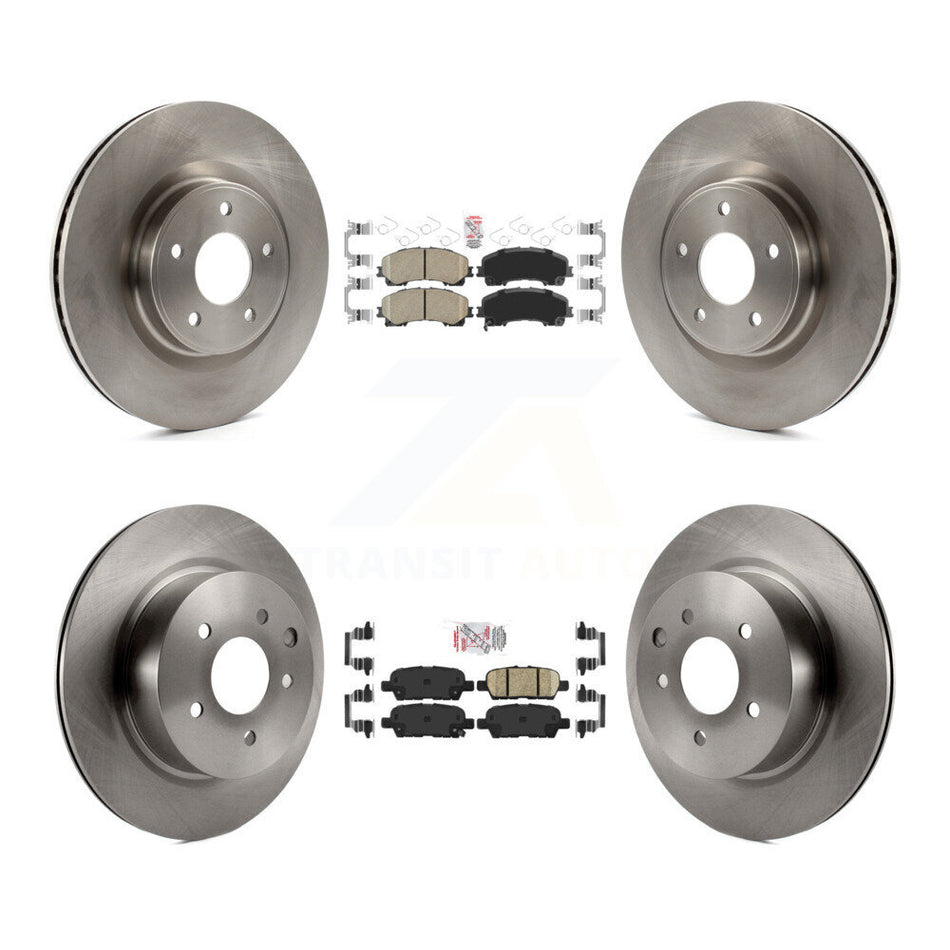 Front Rear Ceramic Pads And Disc Brake Rotors Kit For 2016-2017 INFINITI QX50 K8A-103363