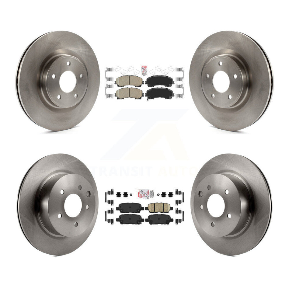 Front Rear Ceramic Pads And Disc Brake Rotors Kit For 2016-2017 INFINITI QX50 K8A-103364