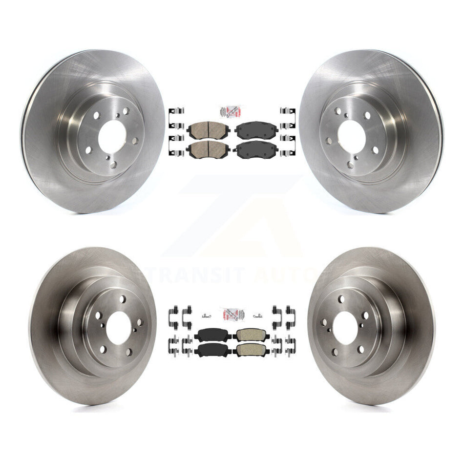 Front Ceramic Rear Semi-Metallic Pad & Brake Rotor Kit For 05-06 Subaru Baja Turbocharged K8A-103377