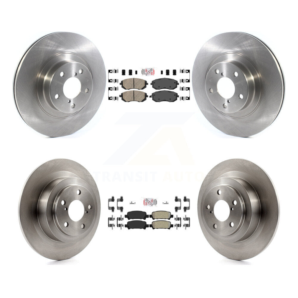 Front Ceramic Rear Semi-Metallic Pad & Brake Rotor Kit For 05-06 Subaru Baja Turbocharged K8A-103378