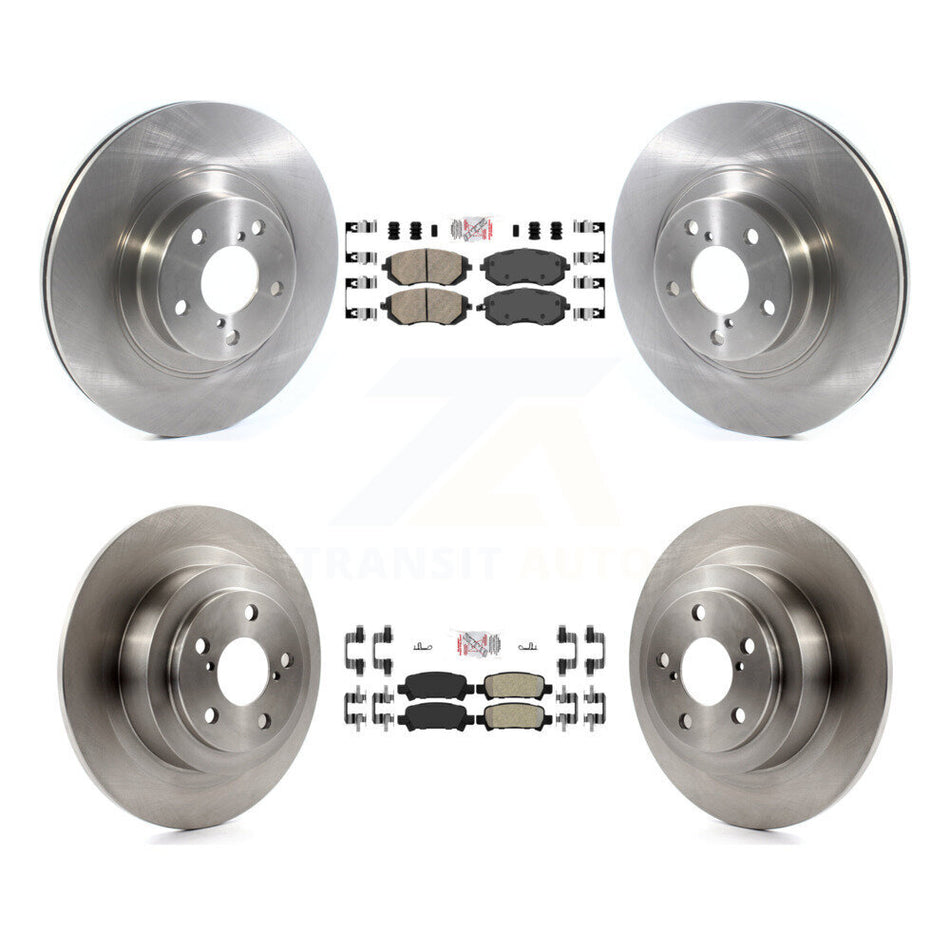 Front Ceramic Rear Semi-Metallic Pad & Brake Rotor Kit For 05-06 Subaru Baja Turbocharged K8A-103378
