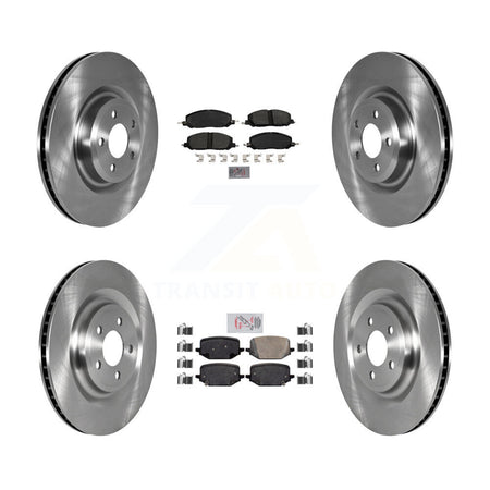Front Semi-Metallic Rear Ceramic Pad Disc Brake Rotor Kit For Lincoln Aviator Ford Police K8A-103390