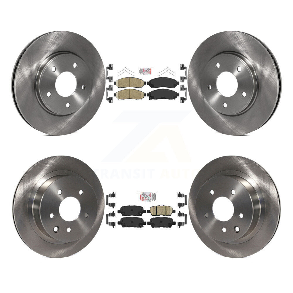 Front Rear Ceramic Pads And Disc Brake Rotors Kit For Nissan LEAF K8A-103396