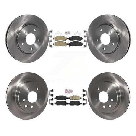 Front Rear Ceramic Pads And Disc Brake Rotors Kit For Nissan LEAF K8A-103396