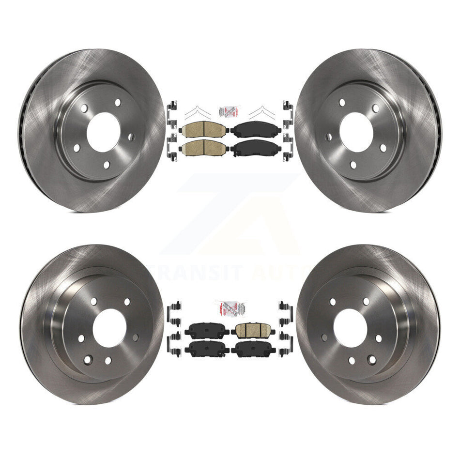Front Rear Ceramic Pads And Disc Brake Rotors Kit For Nissan LEAF K8A-103396