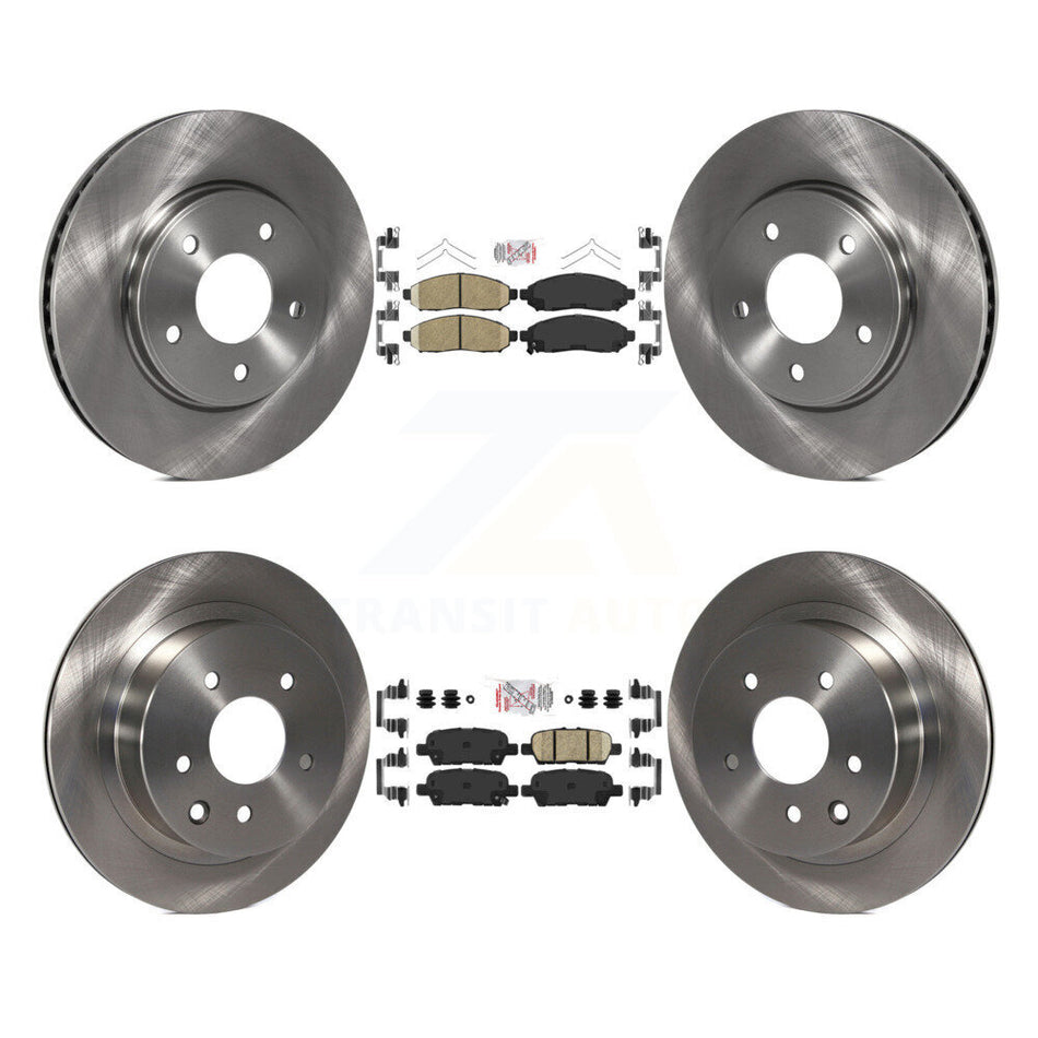 Front Rear Ceramic Pads And Disc Brake Rotors Kit For Nissan LEAF K8A-103397