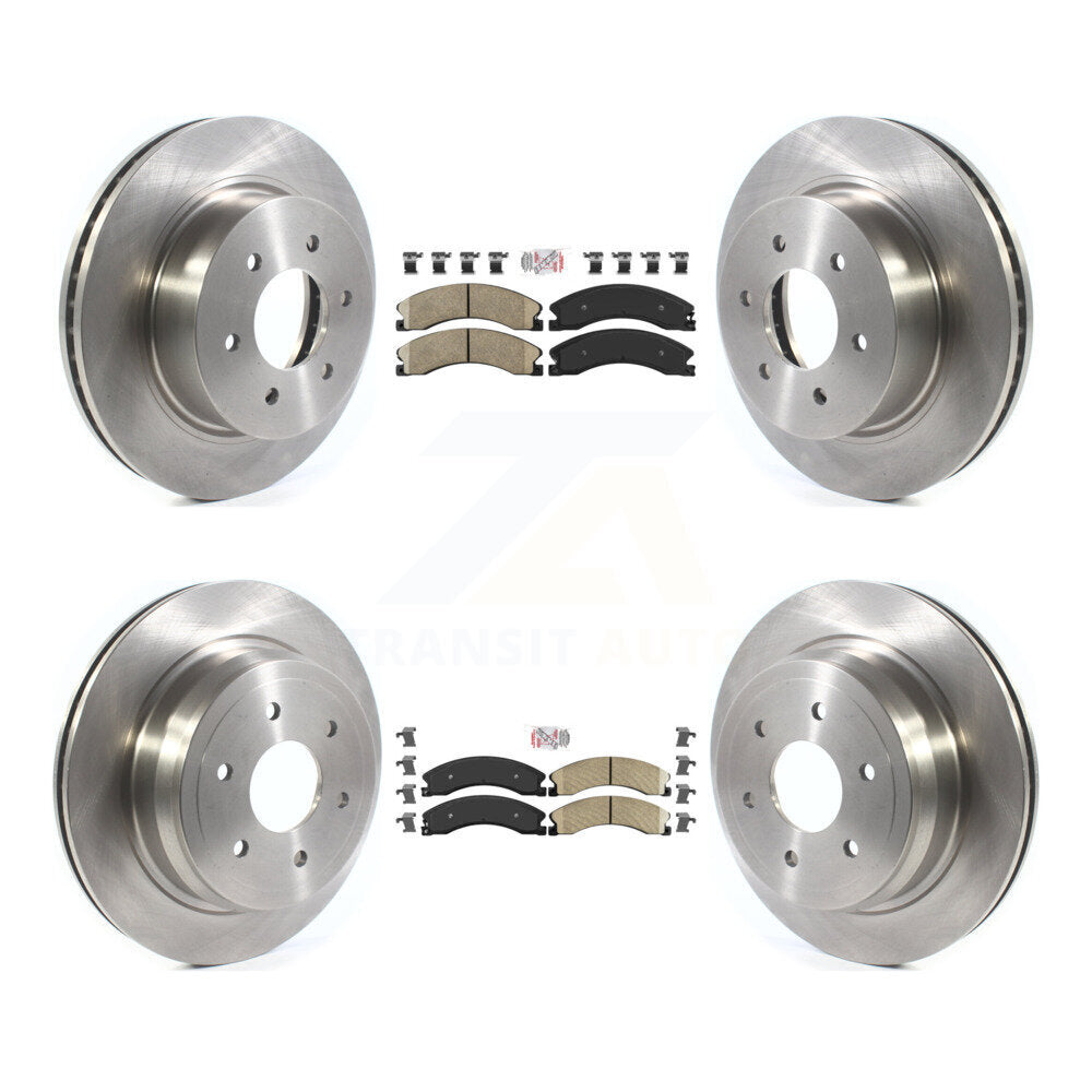Front Rear Ceramic Pads And Disc Brake Rotors Kit For 2016-2024 Nissan TITAN XD K8A-103414