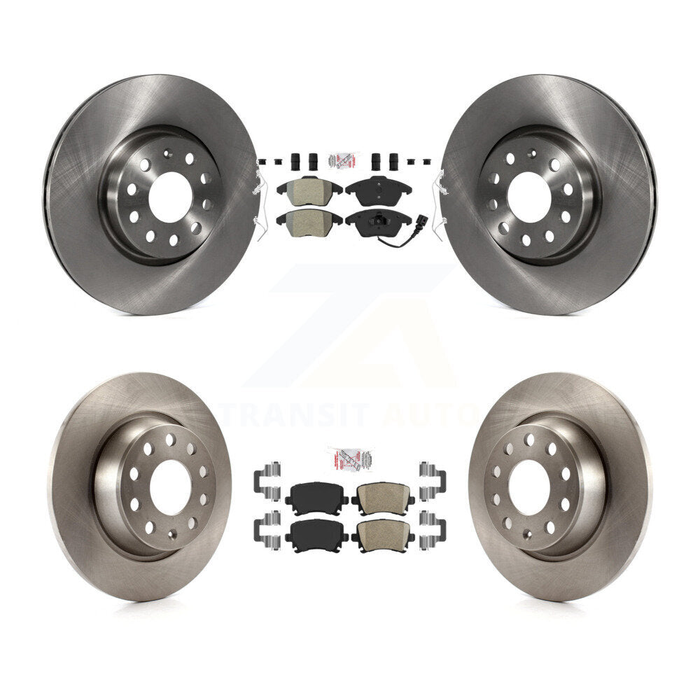 Front Semi-Metallic Rear Ceramic Pad Brake Rotor Kit For Volkswagen CC GTI Passat Audi A3 K8A-103421