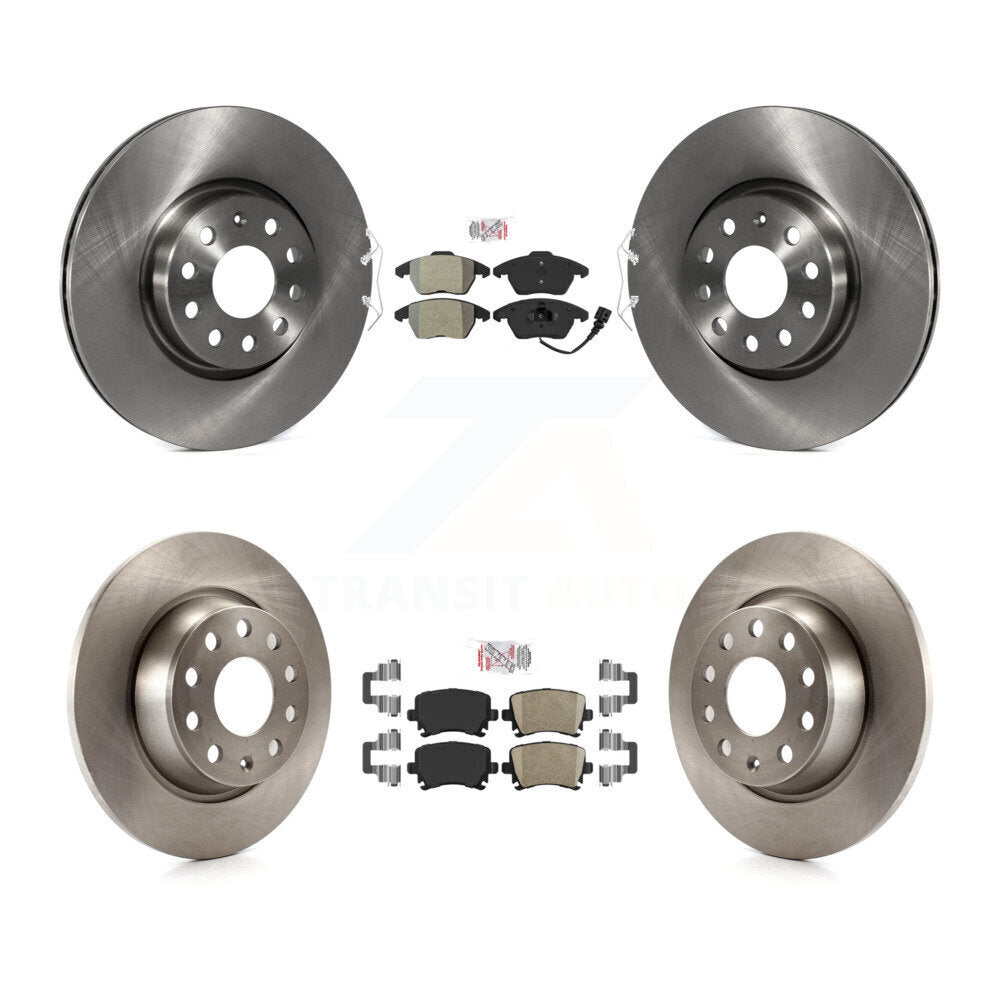 Front Semi-Metallic Rear Ceramic Pad Brake Rotor Kit For Volkswagen CC GTI Passat Audi A3 K8A-103422