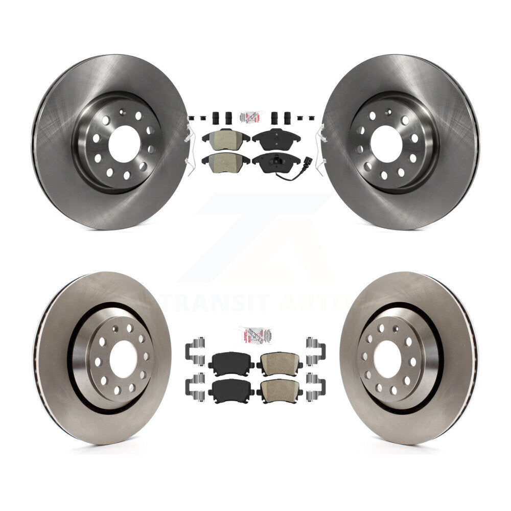 Front Semi-Metallic Rear Ceramic Pads And Disc Brake Rotors Kit For Volkswagen Passat CC K8A-103429