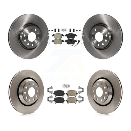 Front Semi-Metallic Rear Ceramic Pads And Disc Brake Rotors Kit For Volkswagen Passat CC K8A-103429