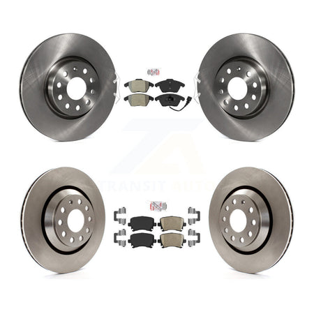 Front Semi-Metallic Rear Ceramic Pads And Disc Brake Rotors Kit For Volkswagen Passat CC K8A-103430
