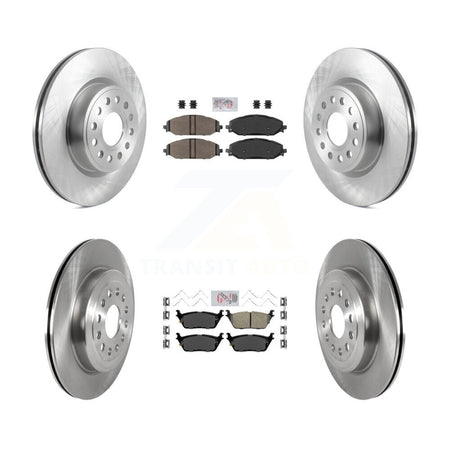 Front Semi-Metallic Rear Ceramic Pads And Disc Brake Rotors Kit For Ram 1500 K8A-103437