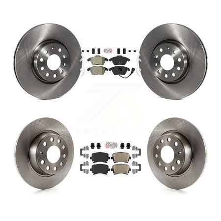 Front Semi-Metallic Rear Ceramic Pad & Brake Rotor Kit For Volkswagen GTI Passat Eos Audi K8A-103449