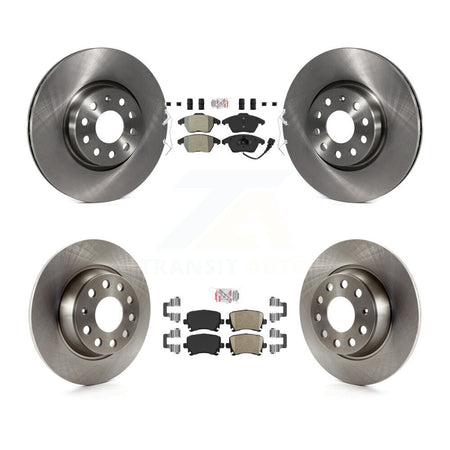 Front Semi-Metallic Rear Ceramic Pad & Brake Rotor Kit For Volkswagen GTI Passat Eos Audi K8A-103450