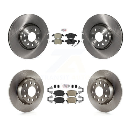 Front Semi-Metallic Rear Ceramic Pad & Brake Rotor Kit For Volkswagen GTI Passat Eos Audi K8A-103451