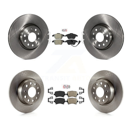 Front Semi-Metallic Rear Ceramic Pad & Brake Rotor Kit For Volkswagen GTI Passat Eos Audi K8A-103452