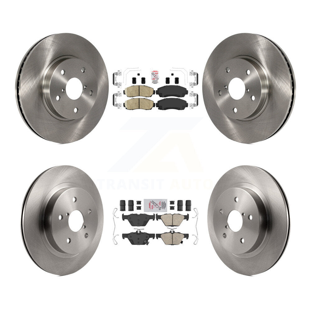 Front Rear Ceramic Pads And Disc Brake Rotors Kit For 2016-2019 Subaru Legacy 2.5L K8A-103468