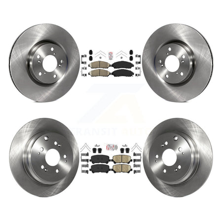 Front Rear Ceramic Pads And Disc Brake Rotors Kit For Honda Pilot Acura MDX ZDX K8A-103489