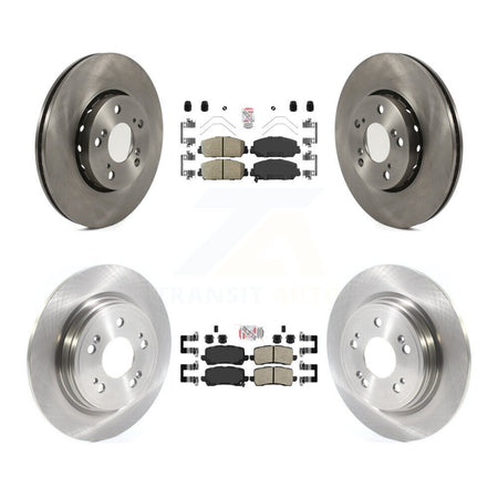 Front Rear Ceramic Pads And Disc Brake Rotors Kit For Acura RLX K8A-103496