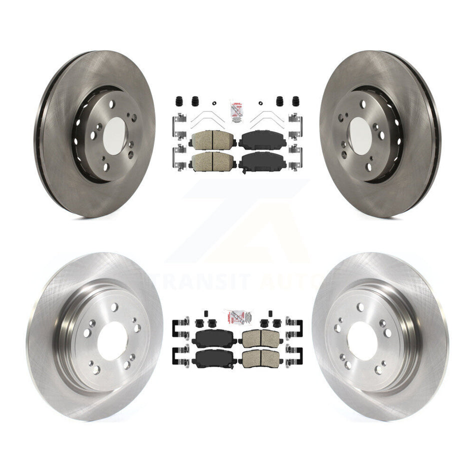 Front Rear Ceramic Pads And Disc Brake Rotors Kit For Acura RLX K8A-103496