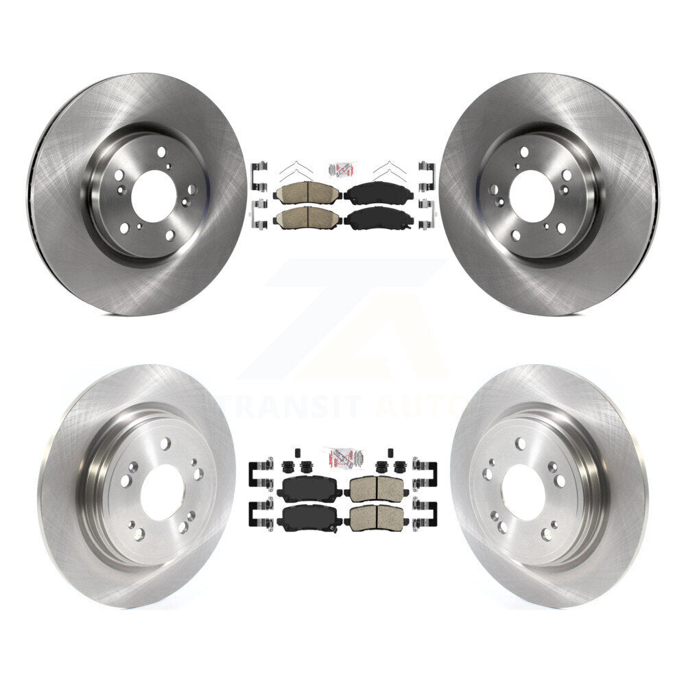 Front Rear Ceramic Pad & Disc Brake Rotor Kit For 2014-2020 Acura RLX Sport Hybrid SH-AWD K8A-103502