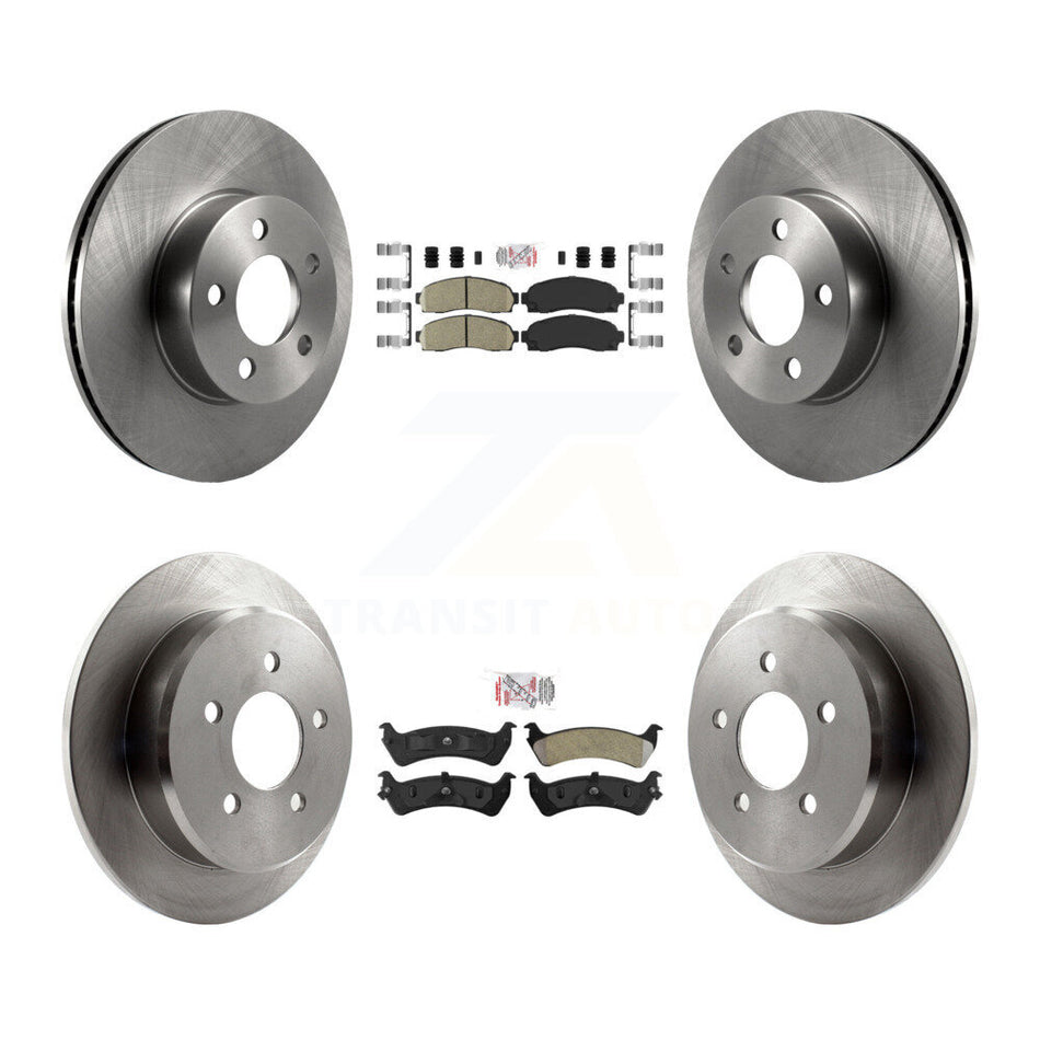 Front Ceramic Rear Semi-Metallic Pad & Brake Rotors Kit For 01-02 Ford Explorer Sport 4WD K8A-103547