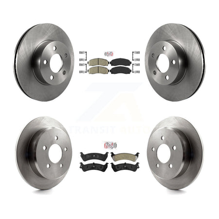 Front Ceramic Rear Semi-Metallic Pad & Brake Rotors Kit For 01-02 Ford Explorer Sport 4WD K8A-103548