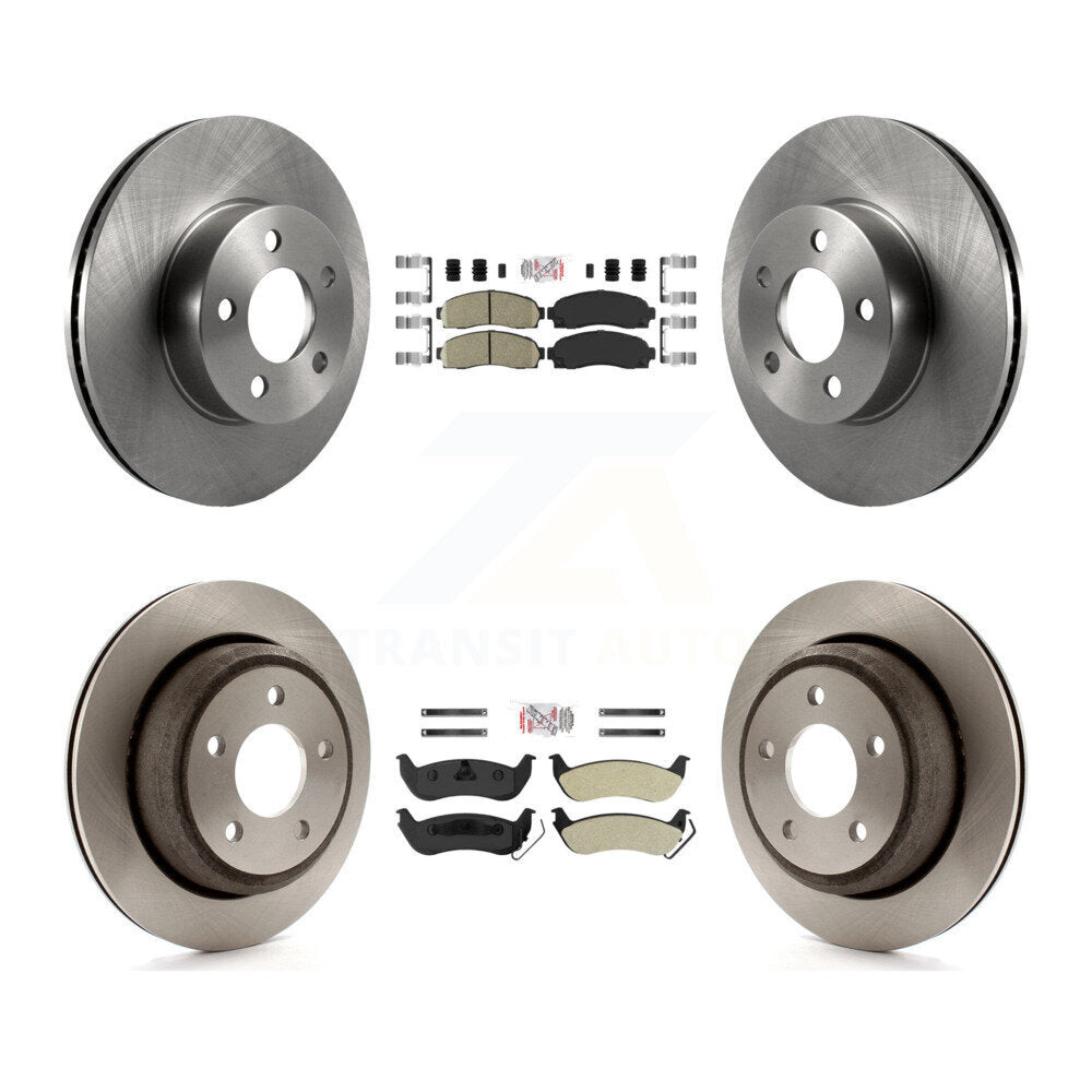 Front Ceramic Rear Semi-Metallic Pad And Disc Brake Rotor Kit For Ford Ranger Mazda B4000 K8A-103551