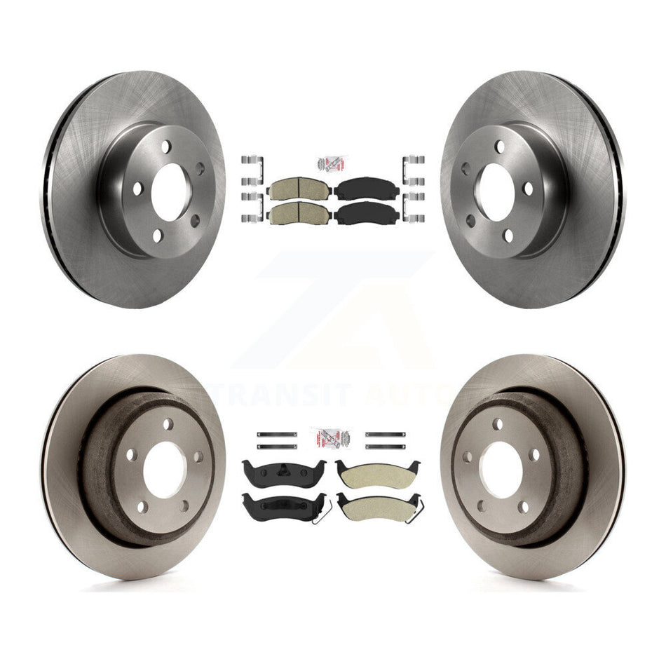 Front Ceramic Rear Semi-Metallic Pad And Disc Brake Rotor Kit For Ford Ranger Mazda B4000 K8A-103552