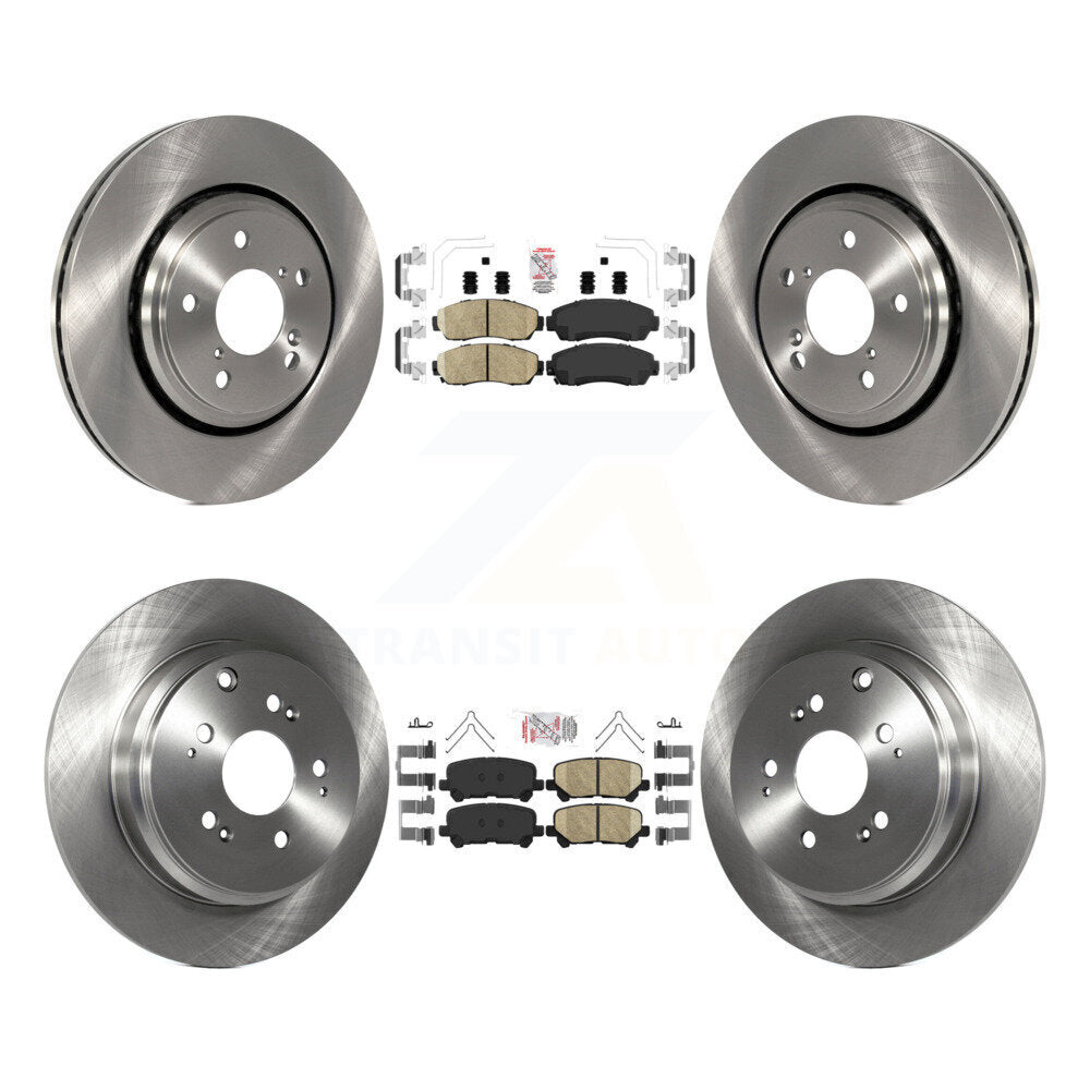 Front Rear Ceramic Pads And Disc Brake Rotors Kit For 2015-2017 Honda Odyssey K8A-103561