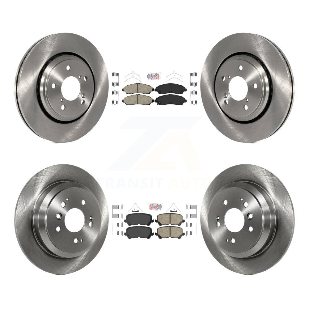 Front Rear Ceramic Pads And Disc Brake Rotors Kit For Honda Pilot Ridgeline K8A-103563