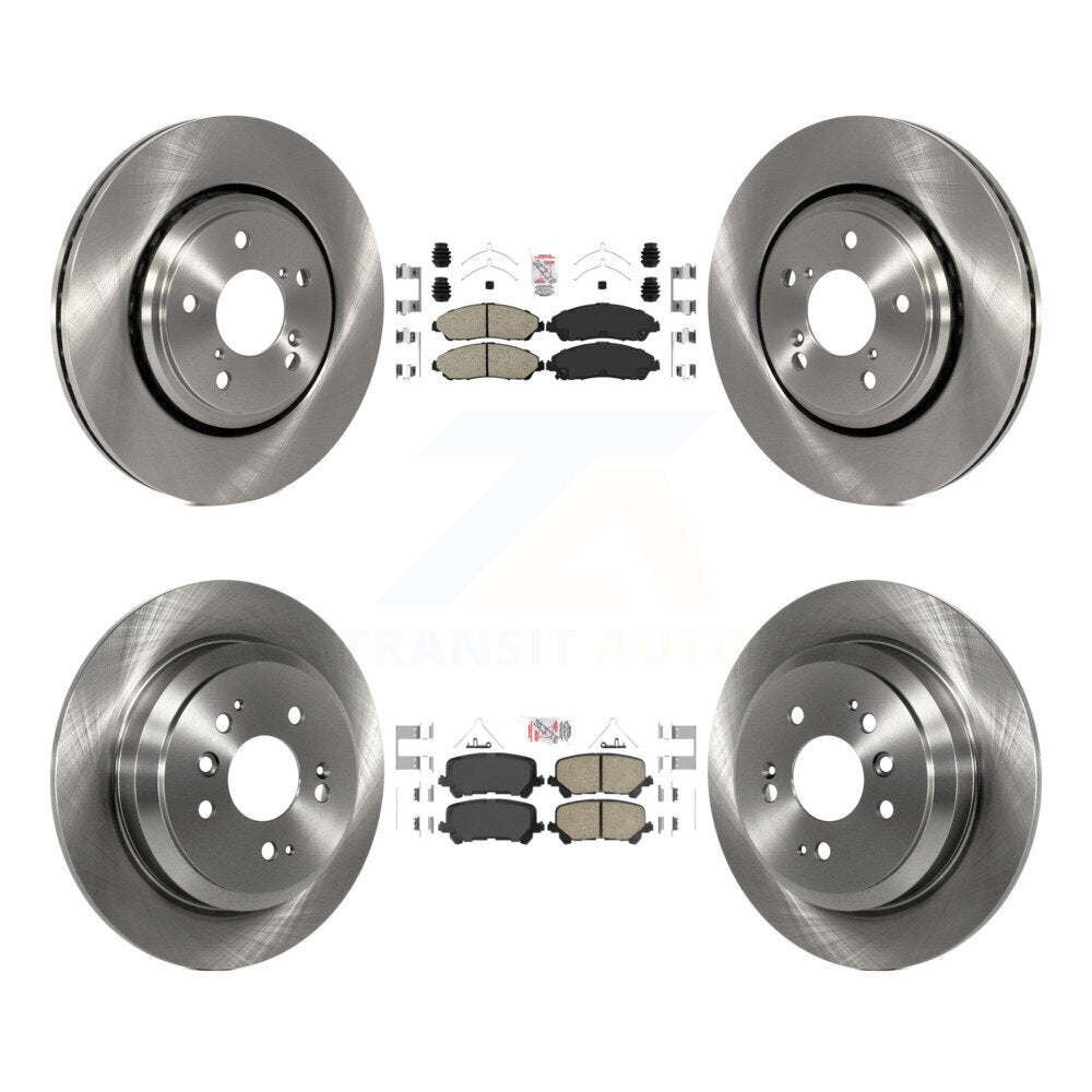Front Rear Ceramic Pads And Disc Brake Rotors Kit For Honda Pilot Ridgeline K8A-103564