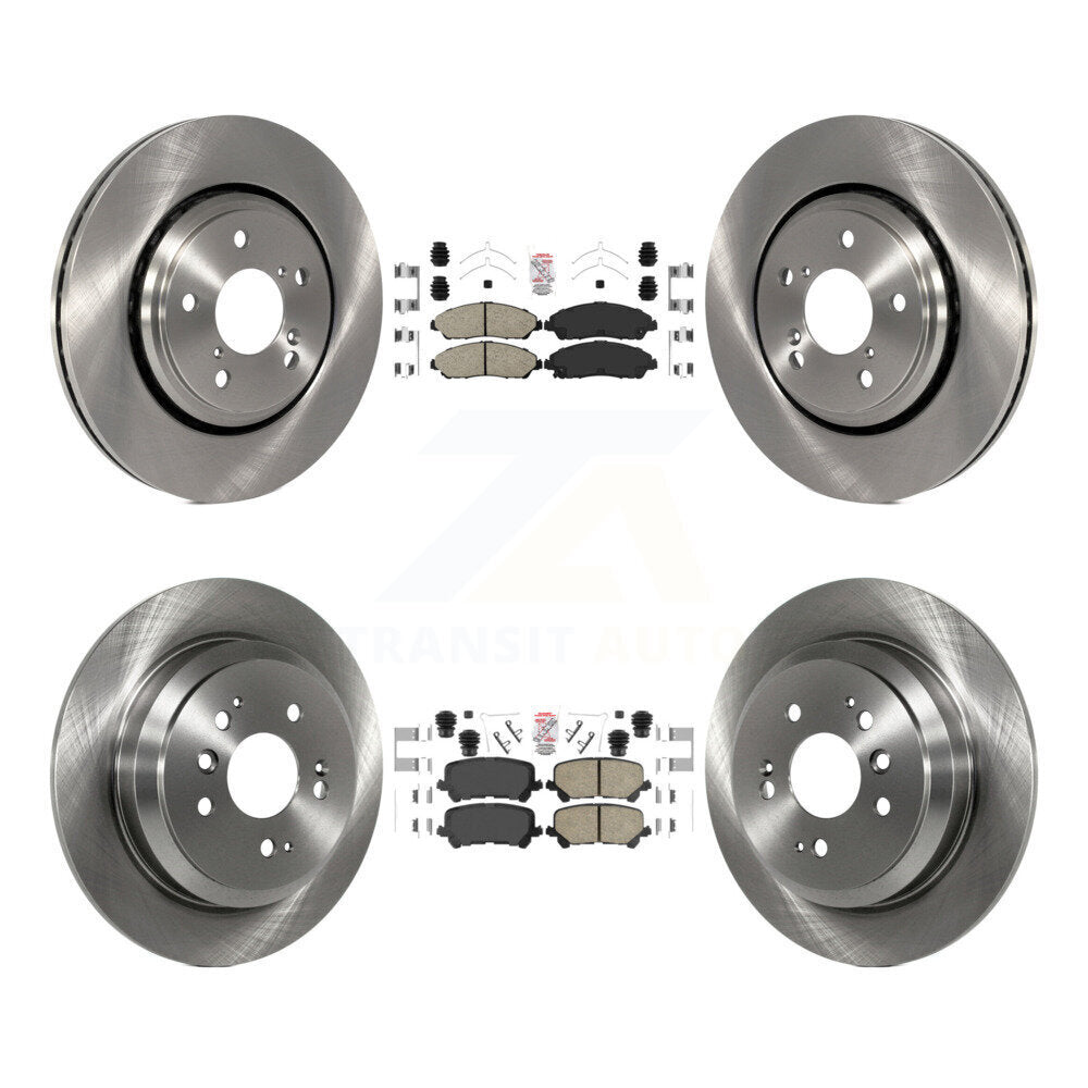 Front Rear Ceramic Pads And Disc Brake Rotors Kit For Honda Pilot Ridgeline K8A-103565