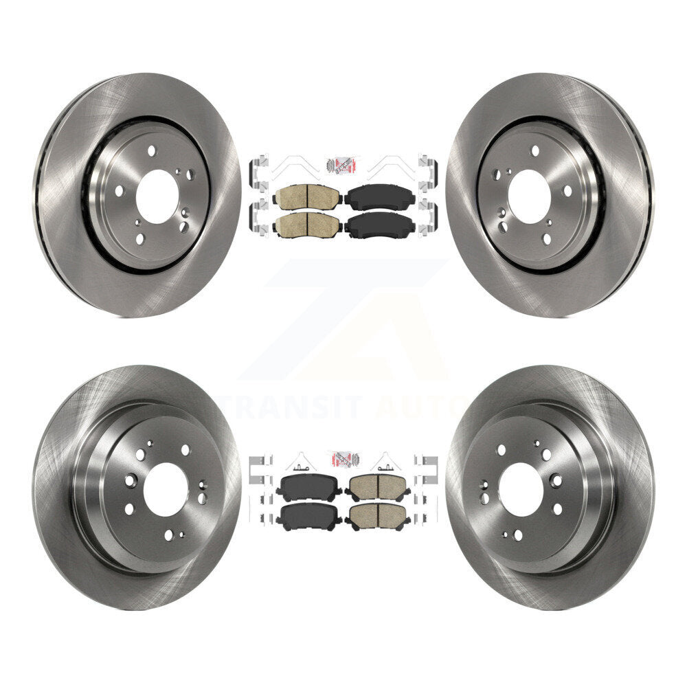 Front Rear Ceramic Pads And Disc Brake Rotors Kit For 2019-2024 Honda Passport K8A-103575