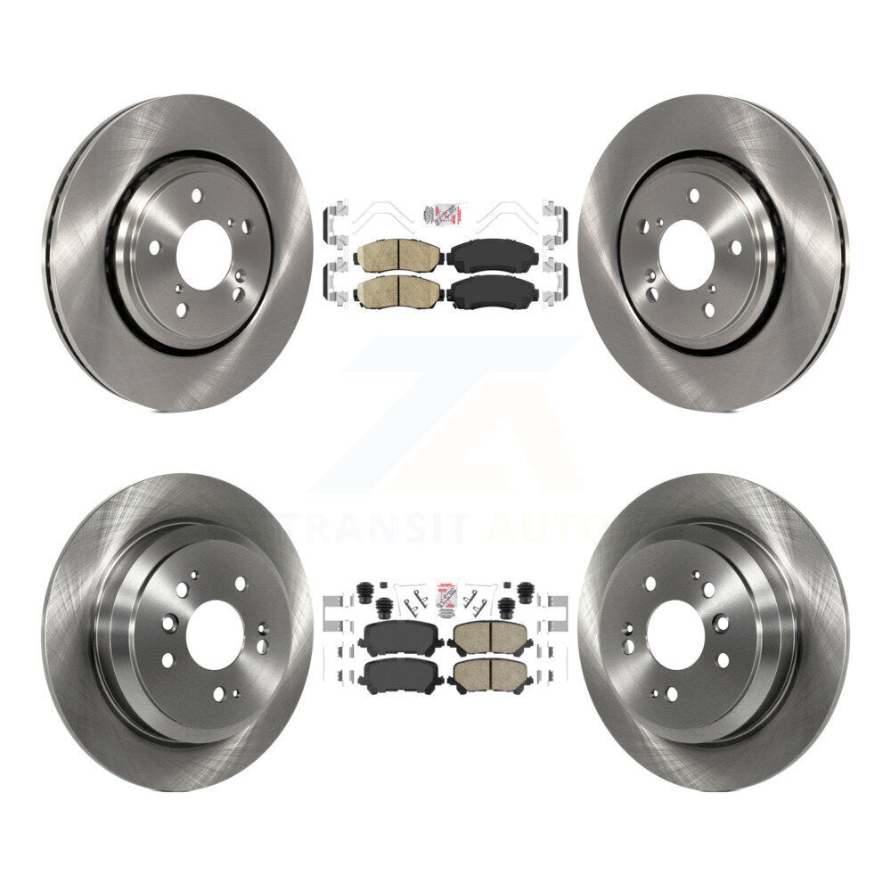 Front Rear Ceramic Pads And Disc Brake Rotors Kit For 2019-2024 Honda Passport K8A-103576