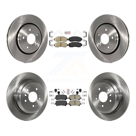 Front Rear Ceramic Pads And Disc Brake Rotors Kit For 2019-2024 Honda Passport K8A-103576