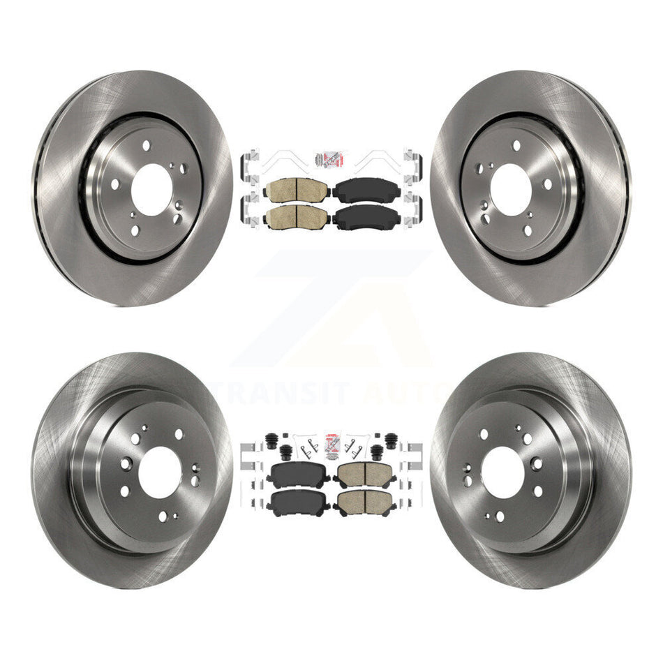 Front Rear Ceramic Pads And Disc Brake Rotors Kit For 2019-2024 Honda Passport K8A-103576
