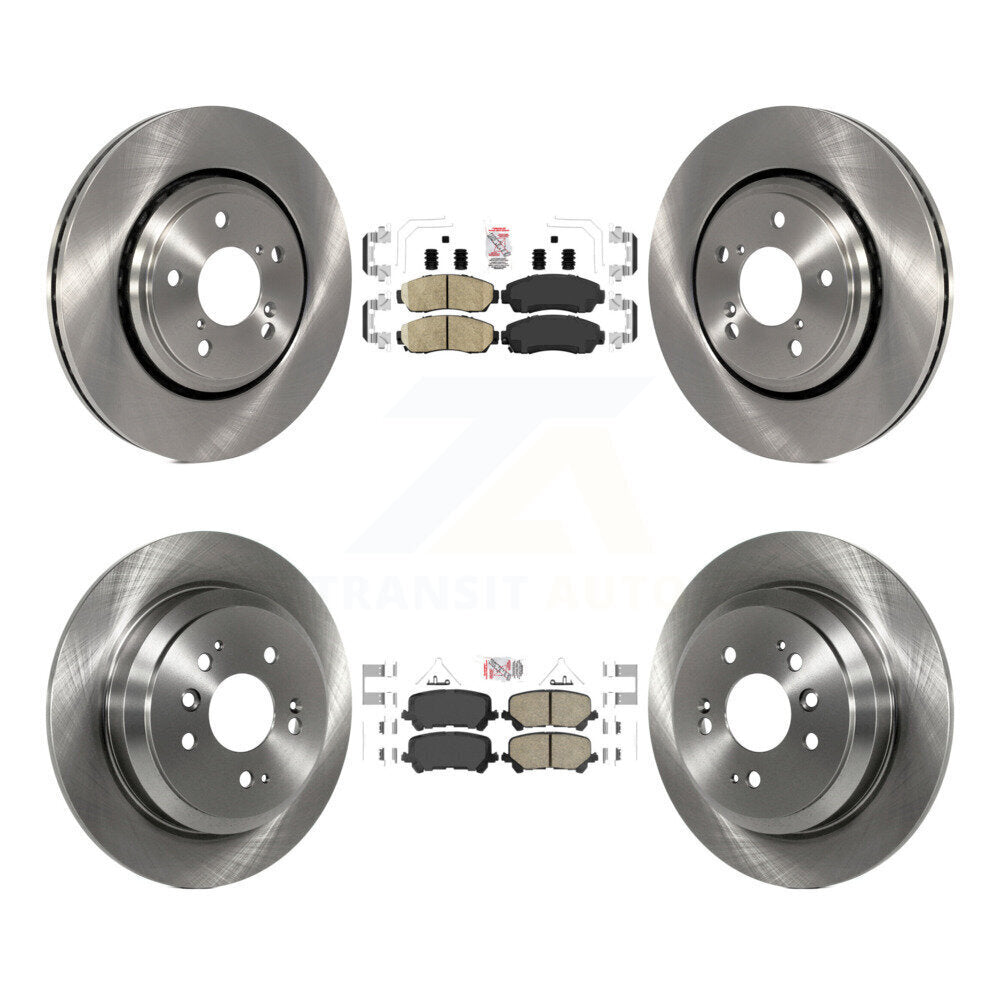 Front Rear Ceramic Pads And Disc Brake Rotors Kit For 2019-2024 Honda Passport K8A-103577